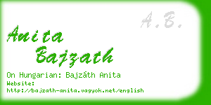anita bajzath business card